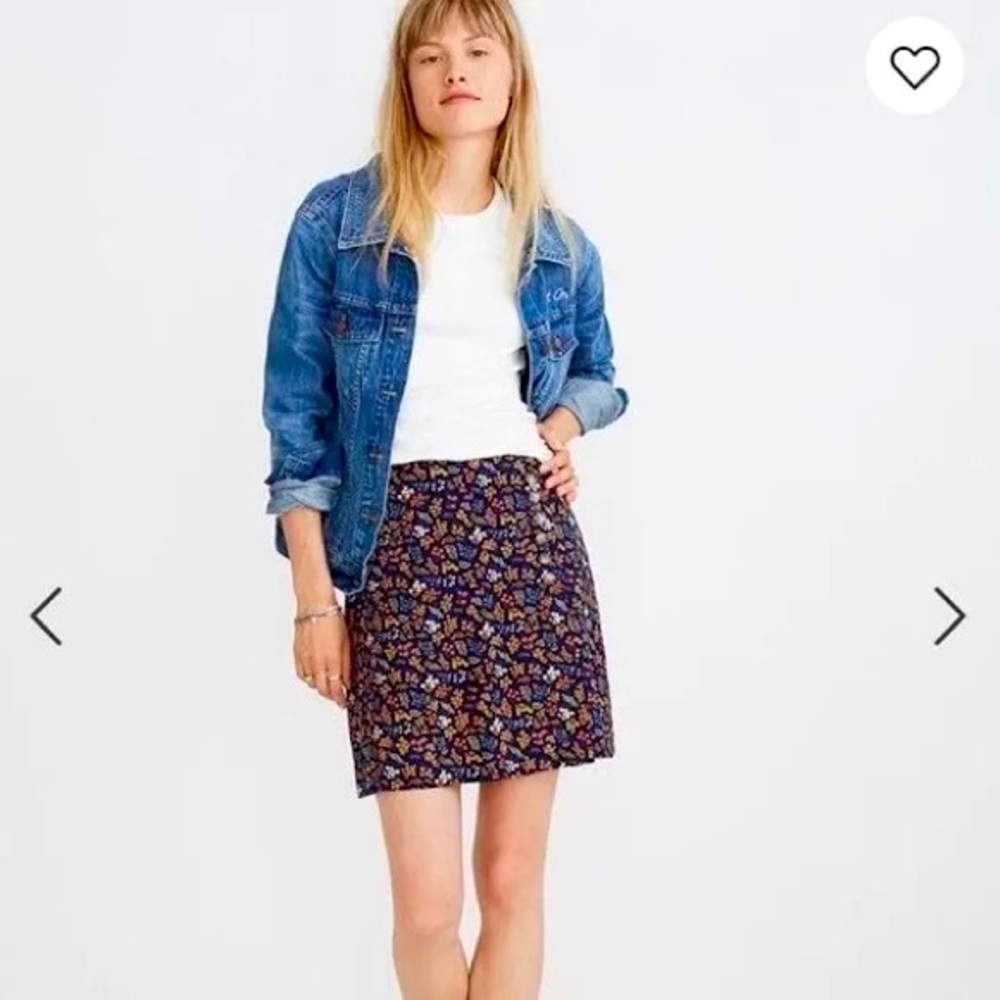 Spring pattern Madewell mini skirt